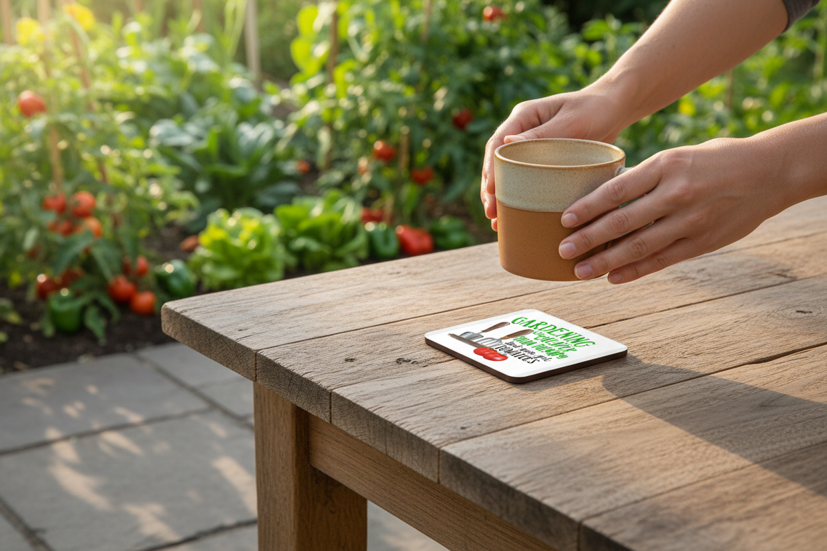 Gardening Is Like Therapy Hardboard Coaster Gardening Is Like Therapy Hardboard Coaster