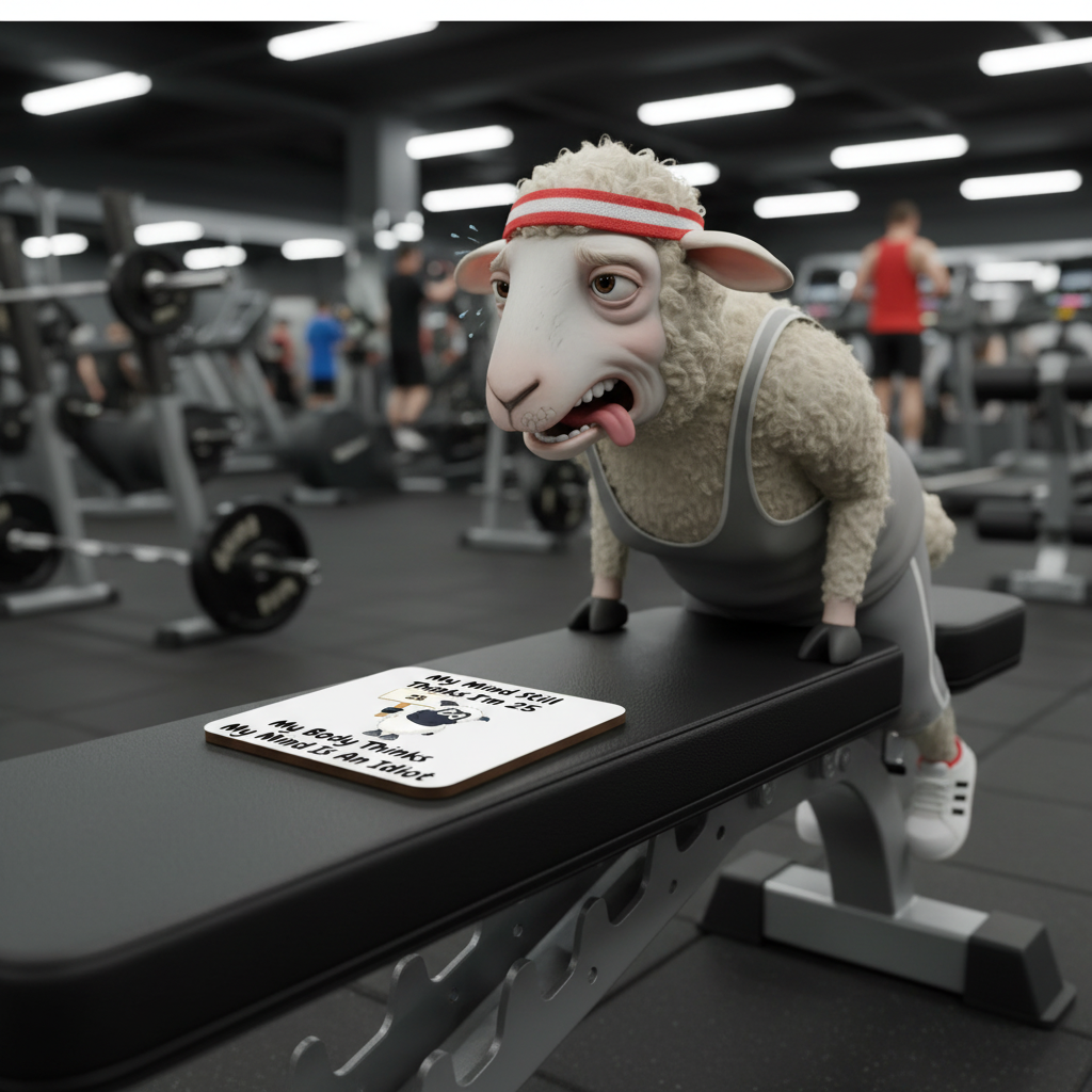 My Body Thinks My Mind Is an Idiot Sheep Coaster My Body Thinks My Mind Is an Idiot Sheep Coaster