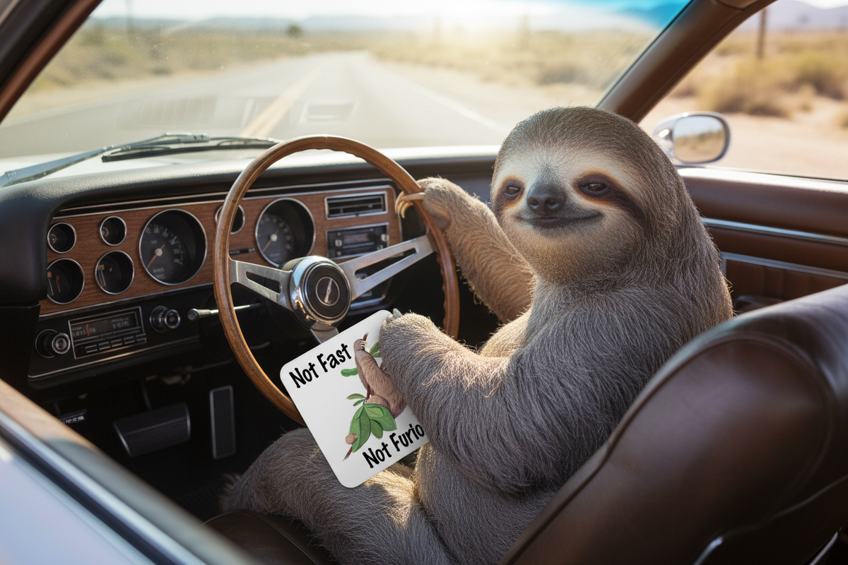 Not Fast, Not Furious Sloth Coaster Not Fast, Not Furious Sloth Coaster