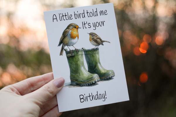Cerdyn Pen-blwydd – A Little Bird Told Me