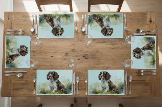 Brown Spaniel Glass Placemat Brown Spaniel Glass Placemat