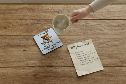If I Avoided Weirdos Fox Hardboard Coaster If I Avoided Weirdos Fox Hardboard Coaster