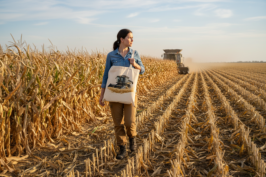 Grey Combine Harvester Tote Bag Grey Combine Harvester Tote Bag