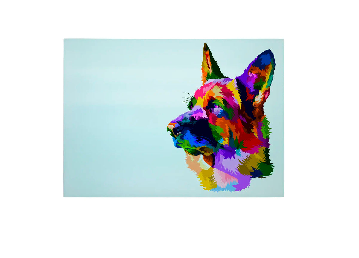 German Shepherd Glass Chopping Board, German Shepherd Worktop Saver German Shepherd Glass Chopping Board, German Shepherd Worktop Saver