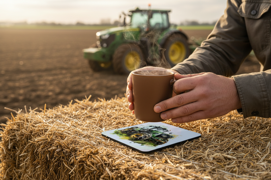 Green Tractor Hardboard Coaster Green Tractor Hardboard Coaster