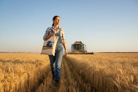 Blue Combine Harvester Tote Bag Blue Combine Harvester Tote Bag