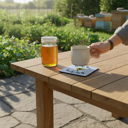 Save the Bees Hardboard Coaster Save the Bees Hardboard Coaster