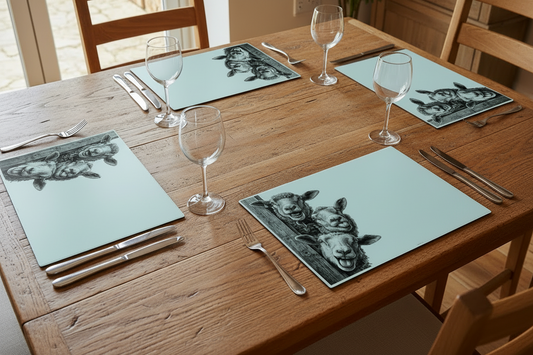 Laughing Sheep Glass Placemat Laughing Sheep Glass Placemat
