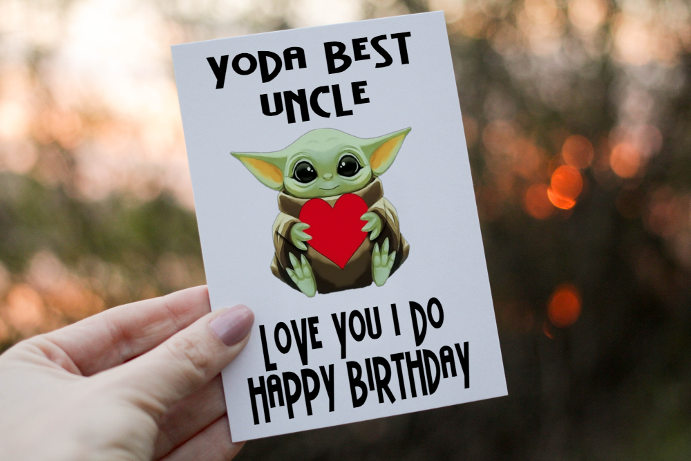 Cerdyn Pen-blwydd Yoda i Ewythr – Yoda Best