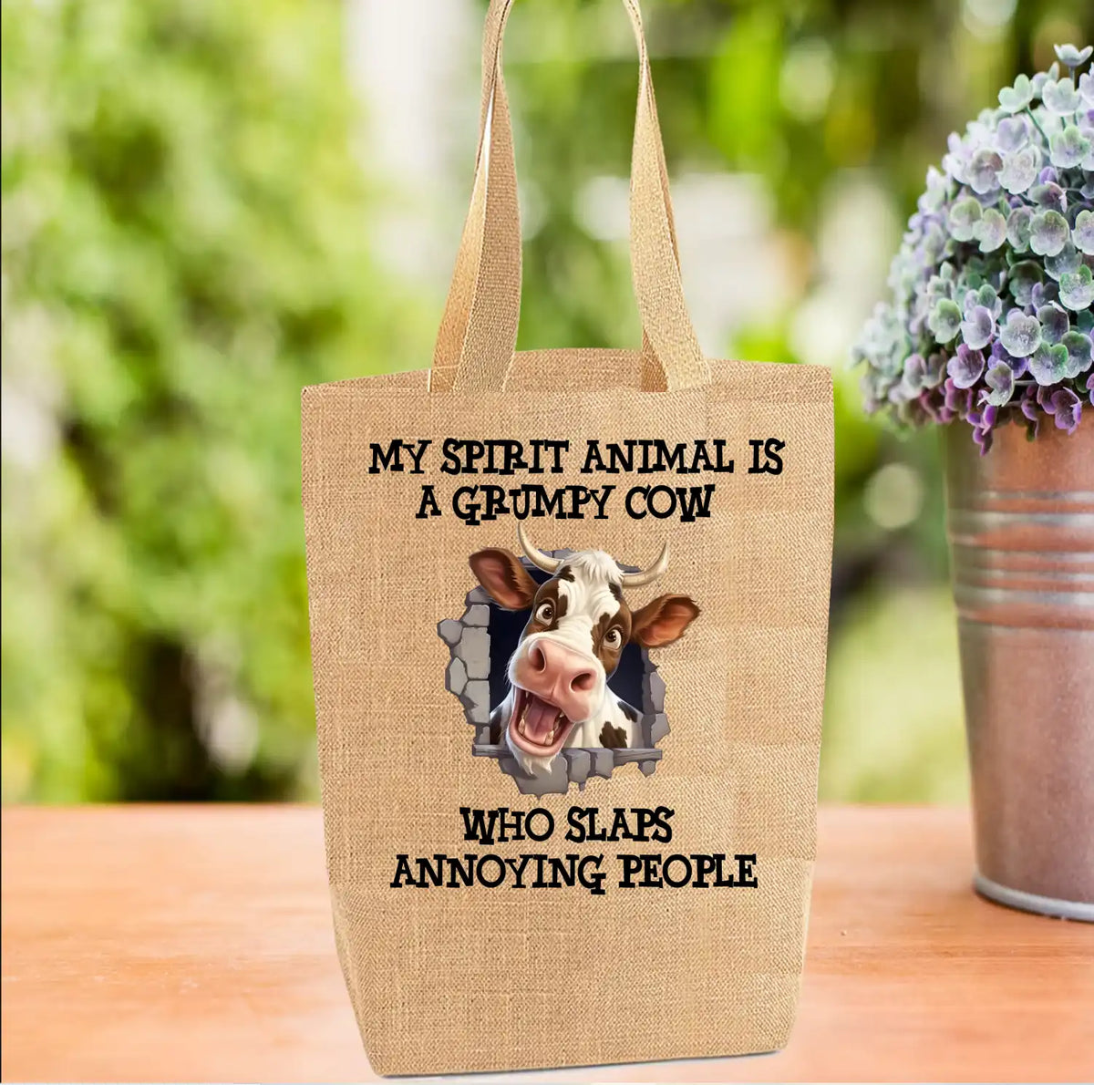 Grumpy Cow Personalised Tote Bag Grumpy Cow Personalised Tote Bag