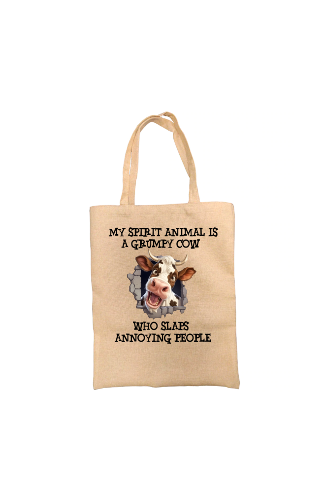 Grumpy Cow Personalised Tote Bag Grumpy Cow Personalised Tote Bag