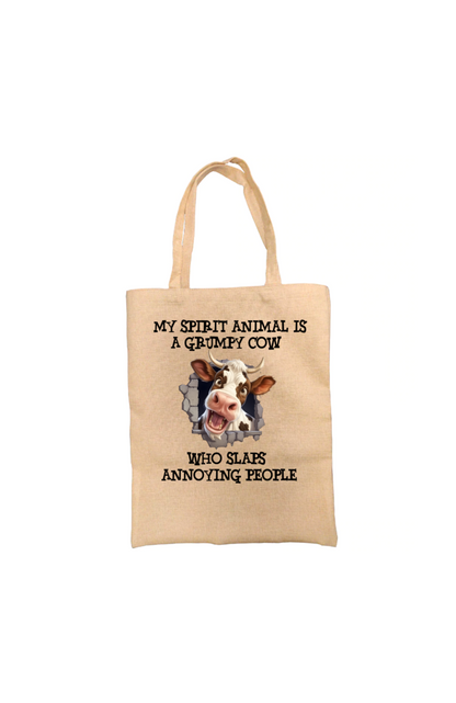 Grumpy Cow Personalised Tote Bag Grumpy Cow Personalised Tote Bag