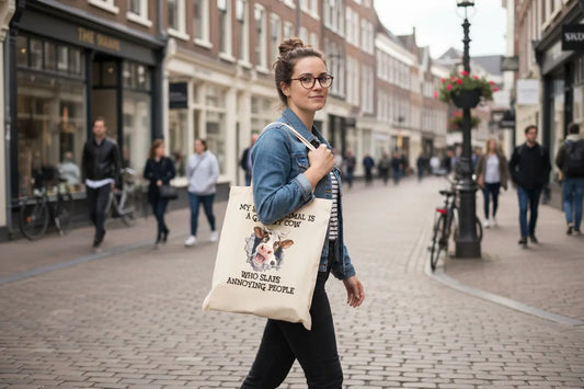 Grumpy Cow Personalised Tote Bag Grumpy Cow Personalised Tote Bag