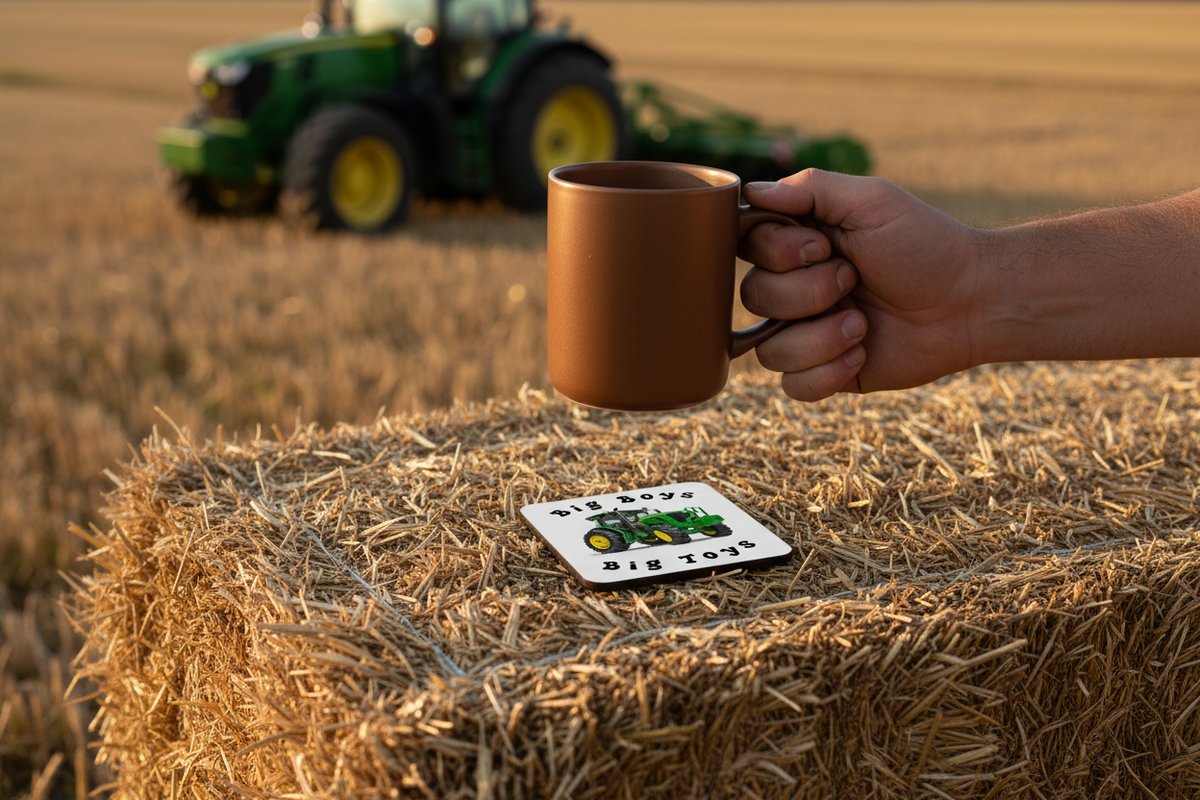 Big Boys, Big Toys Green Tractor Coaster Big Boys, Big Toys Green Tractor Coaster