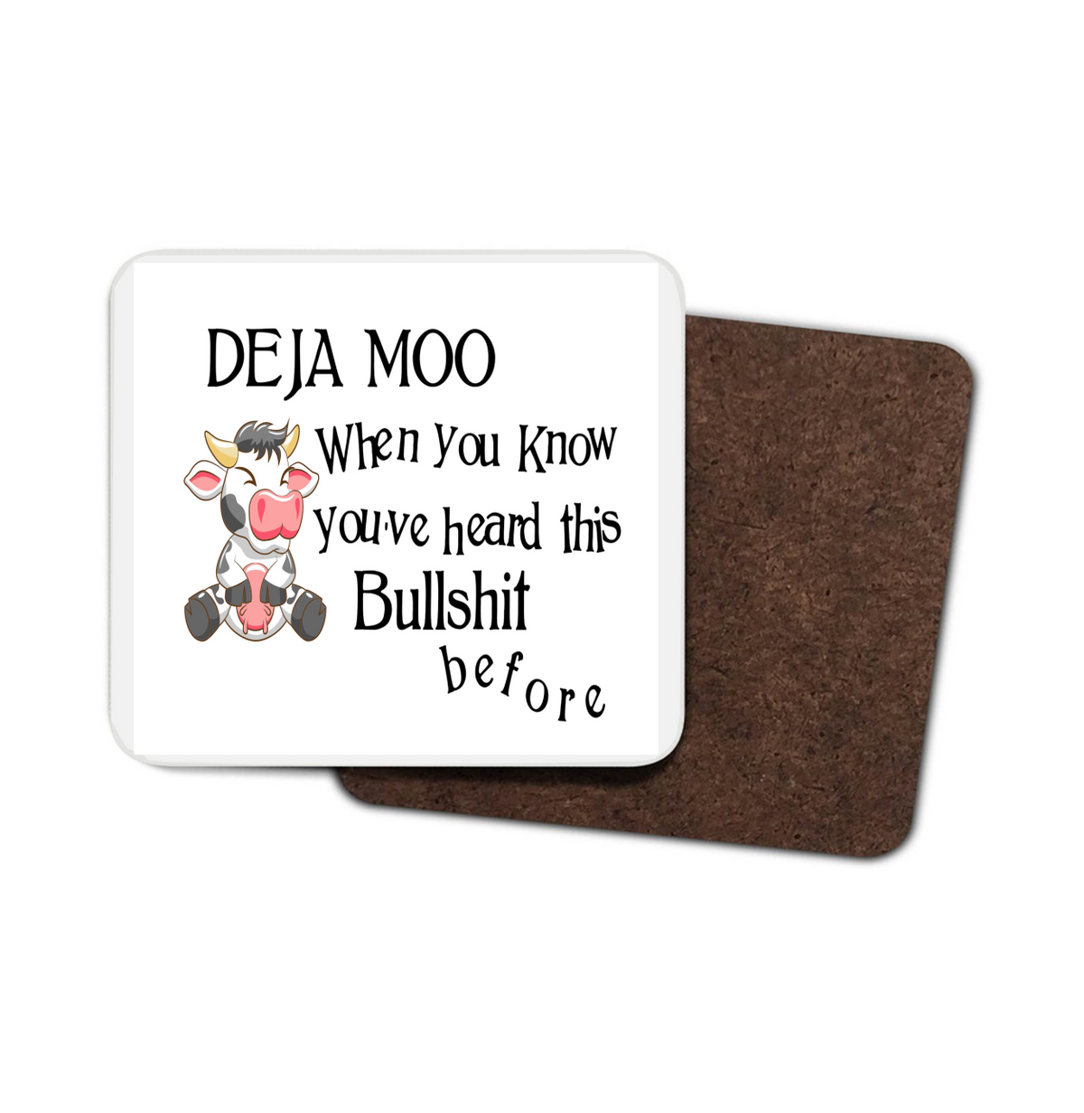 Déjà Moo Cow Hardboard Coaster Déjà Moo Cow Hardboard Coaster