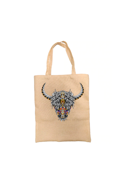 Chakra Highland Cow Personalised Tote Bag Chakra Highland Cow Personalised Tote Bag