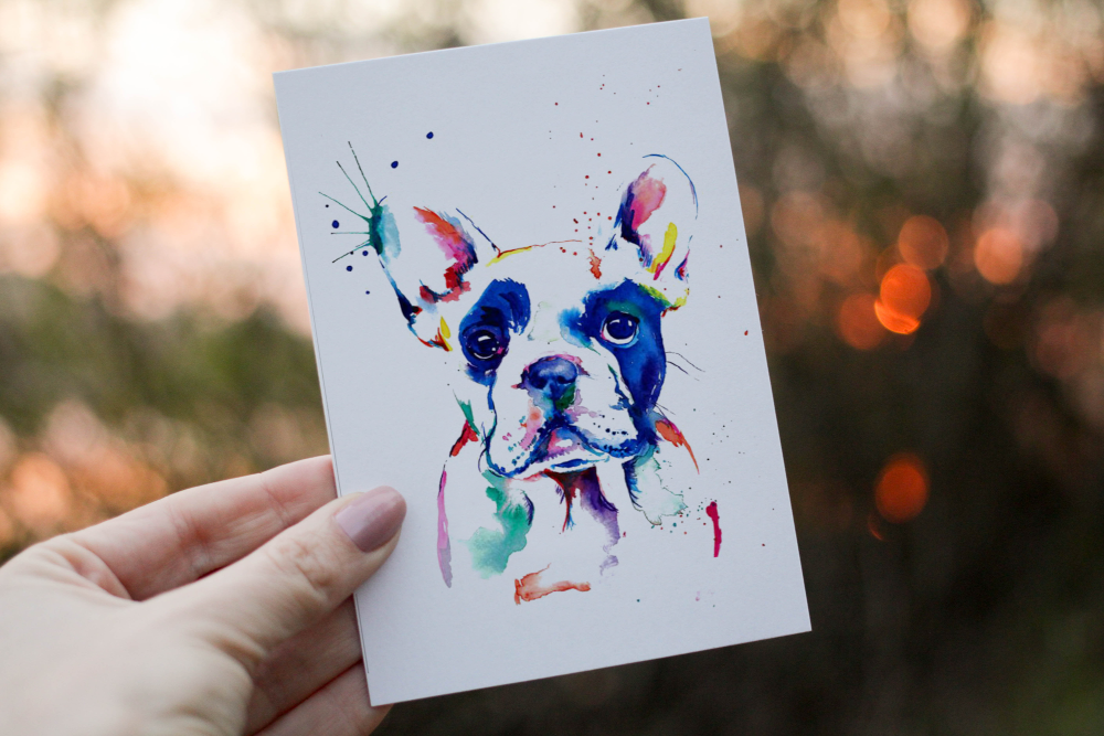 French Bulldog Birthday Card, Dog Birthday Card French Bulldog Birthday Card, Dog Birthday Card