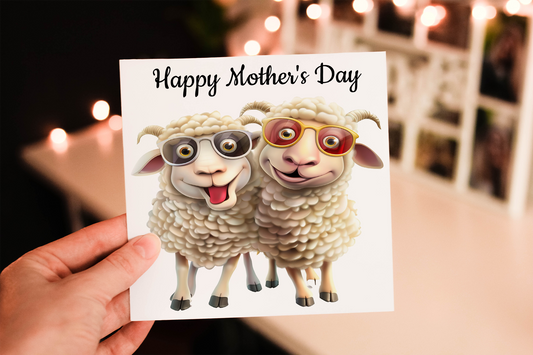 Sheep Mother's Day Card: Personalised Mum Card Sheep Mother's Day Card: Personalised Mum Card