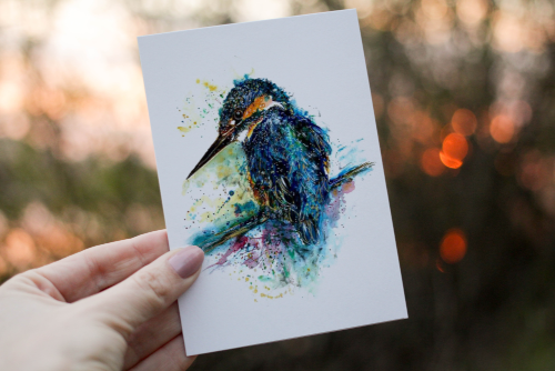 Kingfisher Birthday Card, Kingfisher Custom Birthday Card Kingfisher Birthday Card, Kingfisher Custom Birthday Card