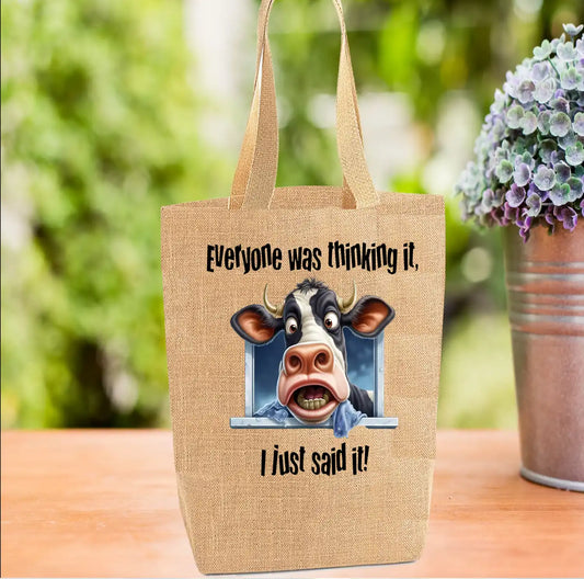 Everyone Was Thinking It Cow Tote Bag Everyone Was Thinking It Cow Tote Bag