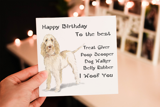 Cerdyn Pen-blwydd Ci Spinone Italiano