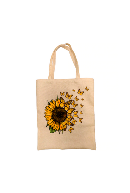Butterfly and Sunflower Personalised Tote Bag Butterfly and Sunflower Personalised Tote Bag