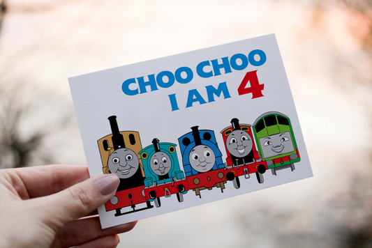 Cerdyn Pen-blwydd Thomas – Choo Choo