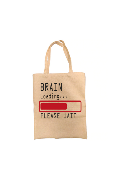 Brain Loading Funny Personalised Tote Bag Brain Loading Funny Personalised Tote Bag