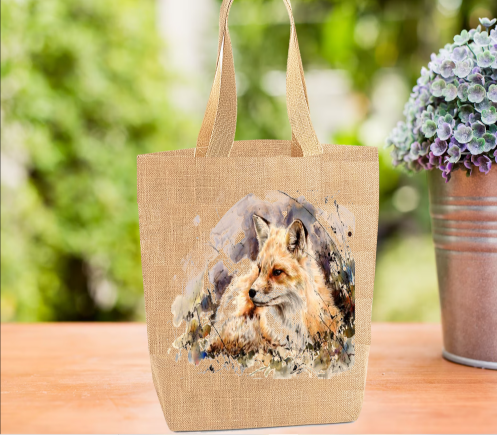 Watercolour Fox Personalised Tote Bag Watercolour Fox Personalised Tote Bag