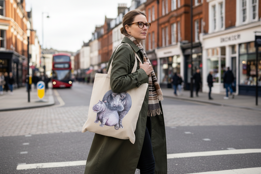 Hippo Personalised Tote Bag Hippo Personalised Tote Bag