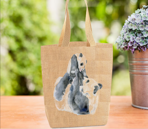 Panda Personalised Tote Bag Panda Personalised Tote Bag