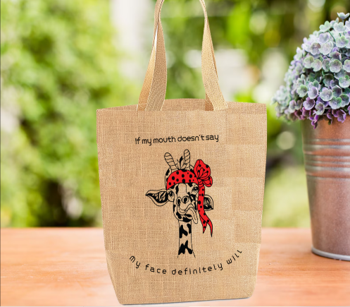 Bandana Giraffe Funny Tote Bag Bandana Giraffe Funny Tote Bag