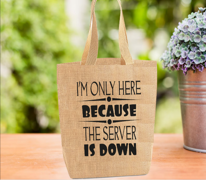 Server Down Funny Personalised Tote Bag Server Down Funny Personalised Tote Bag