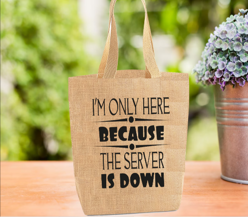 Server Down Funny Personalised Tote Bag Server Down Funny Personalised Tote Bag