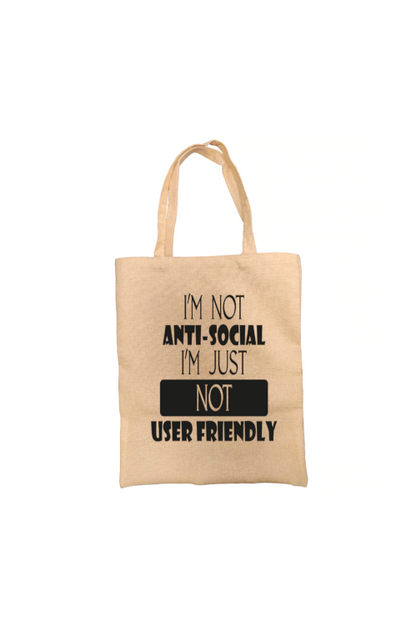 Anti-Social Funny Personalised Tote Bag Anti-Social Funny Personalised Tote Bag
