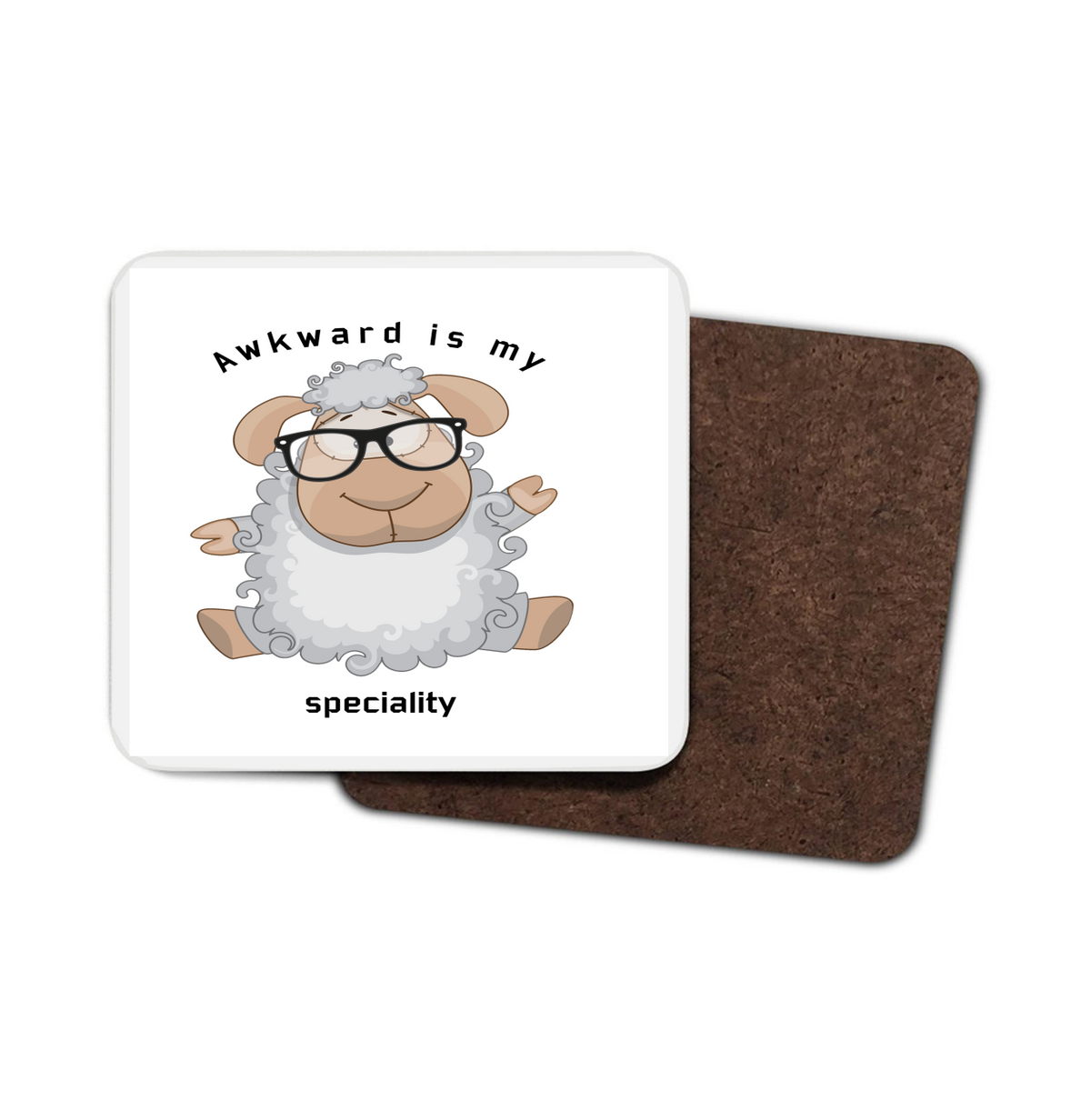Awkward Is My Speciality Sheep Coaster Awkward Is My Speciality Sheep Coaster