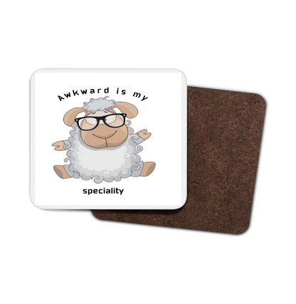 Awkward Is My Speciality Sheep Coaster Awkward Is My Speciality Sheep Coaster