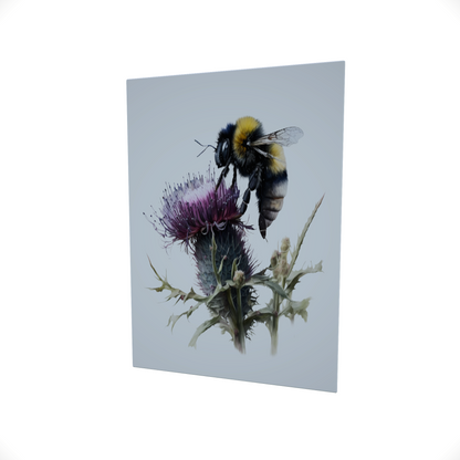 Bee and Thistle.... Glossy Aluminium Print Bee and Thistle.... Glossy Aluminium Print
