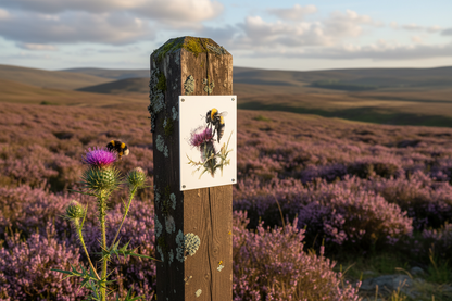 Bee and Thistle.... Glossy Aluminium Print Bee and Thistle.... Glossy Aluminium Print