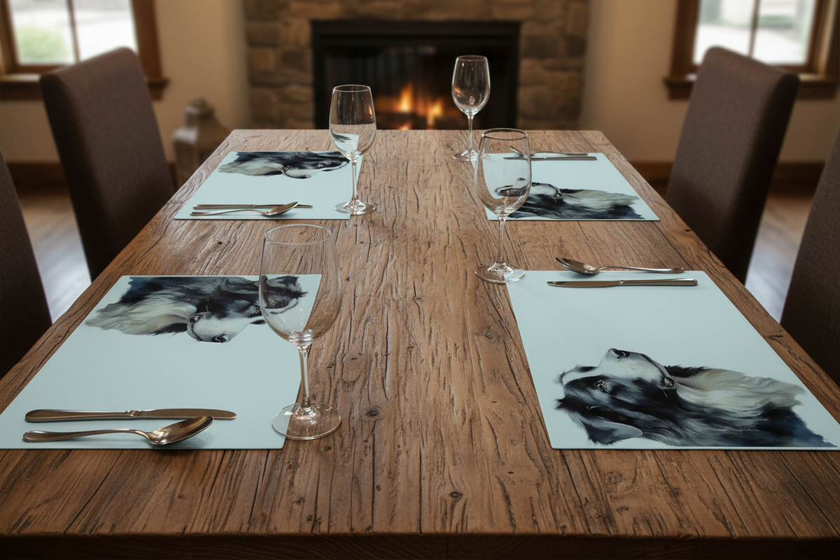 Collie Glass Placemat Collie Glass Placemat