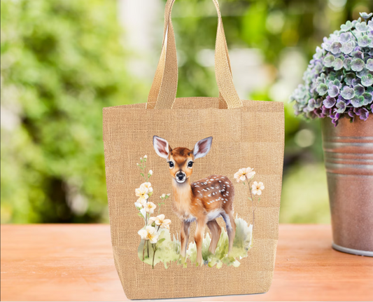 Baby Deer Personalised Tote Bag Baby Deer Personalised Tote Bag