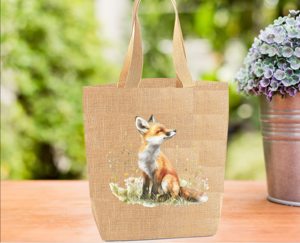 Fox in Wildflowers Personalised Tote Bag Fox in Wildflowers Personalised Tote Bag