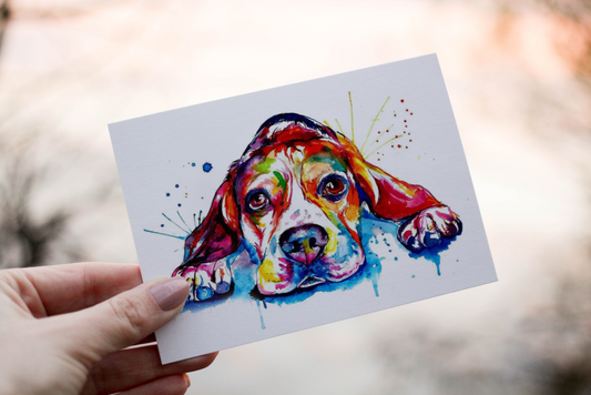 Beagle Birthday Card, Dog Birthday Card, Personalised Beagle Beagle Birthday Card, Dog Birthday Card, Personalised Beagle