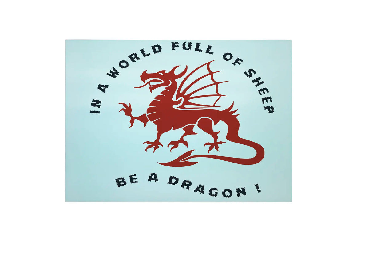 Bwrdd Torri Gwydr Draig Ffantasi, yn dangos y dyluniad printiedig
