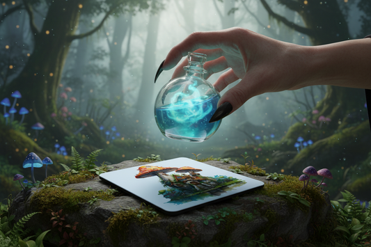 Fantasy Mushroom Hardboard Coaster Fantasy Mushroom Hardboard Coaster