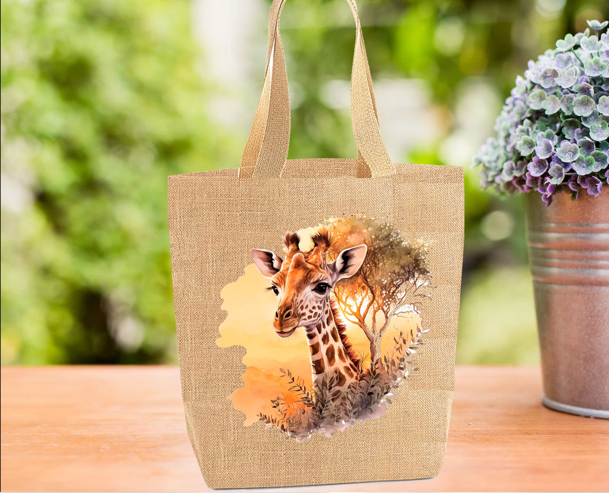 Sunset Giraffe Personalised Tote Bag Sunset Giraffe Personalised Tote Bag