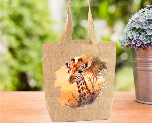 Sunset Giraffe Personalised Tote Bag Sunset Giraffe Personalised Tote Bag