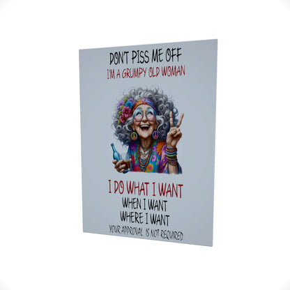 Grumpy Old Woman..... Glossy Aluminium Print Grumpy Old Woman..... Glossy Aluminium Print