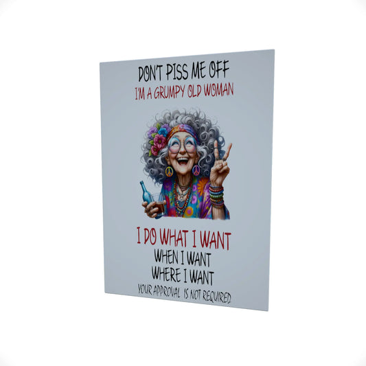 Grumpy Old Woman..... Glossy Aluminium Print Grumpy Old Woman..... Glossy Aluminium Print