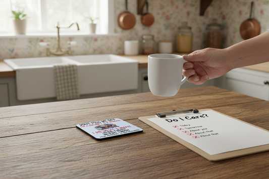 Grumpy Old Woman Funny Hardboard Coaster Grumpy Old Woman Funny Hardboard Coaster